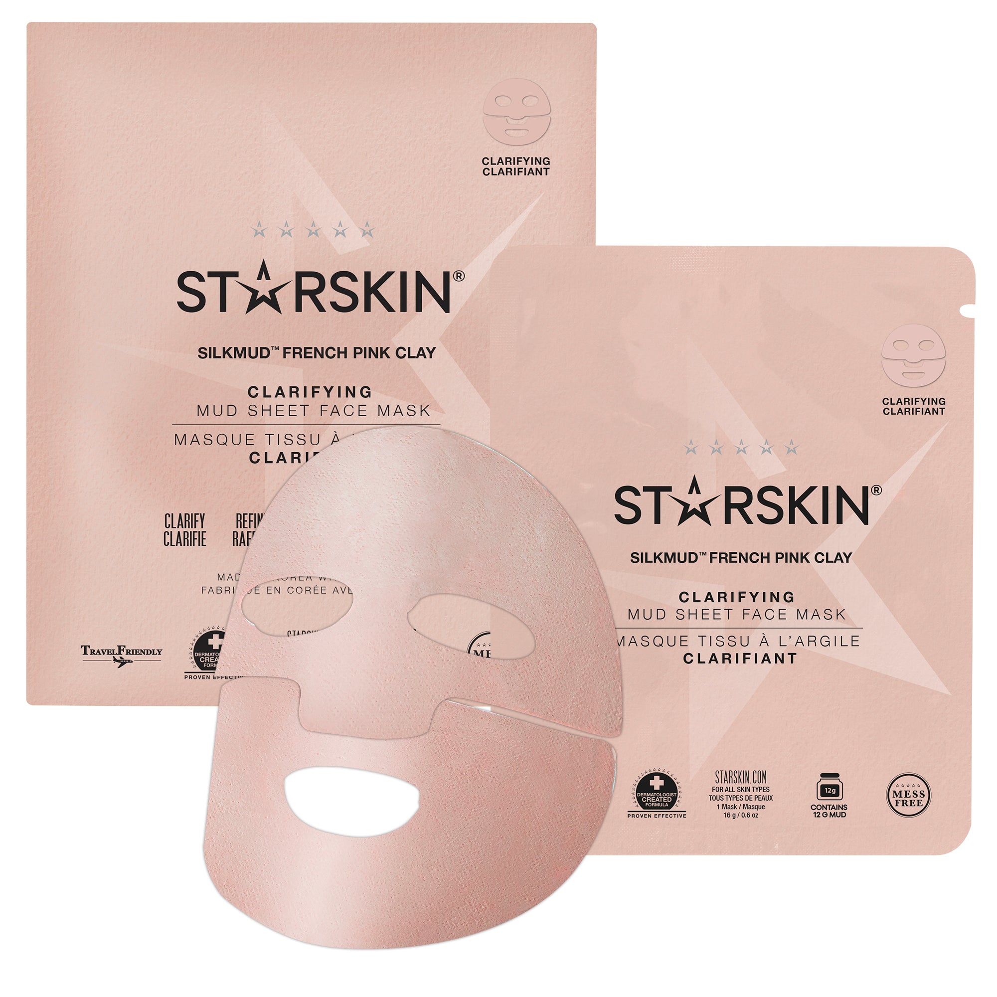 Silkmud® French Pink Clay Sheet Mask